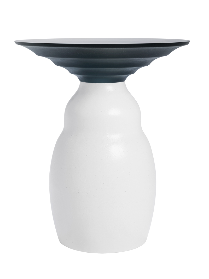 Powell-and-Bonnell-Tables-Ripple-Cocktail-Table-White-Powder-Coat-base-and-Jet-Resin-Top-9340